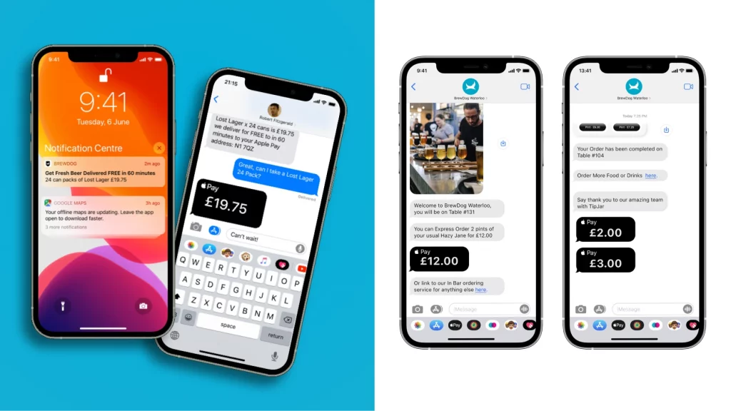 iOS SMS Apple Payment on Location based Notifications